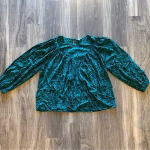 Knox Rose Teal Blouse XXL
